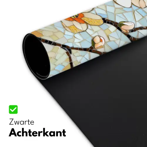 Bloesems - Wit - Mozaïek - Tak Muismat XXL klein -sfeer2