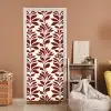 Abstract - Bladeren - Burgundy deurposter klein 289 -sfeer1