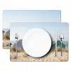 Strand - Huisjes - Kleurrijk - Duinen Placemat vinyl groot -zzsfeer2_Kitchenyeah-website