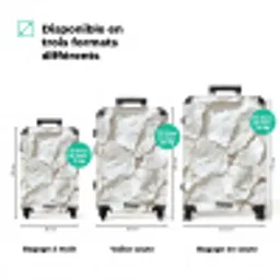 Structuur - Rots - Wit NBS - Handbagage koffer - Volwassenen Unisex middel zzzzzzVergelijking_3FR