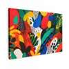 Abstract - Planten - Vormen - Kleurrijk Tuinposter op houten frame 2 cm dik klein -3d