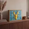 Kreeft - Geel - Blauw - Tegels Light Box met batterij (Wandlamp) middel -sfeer2