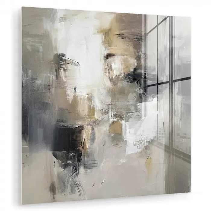 Kleurenpalet - Penseelstreken - Beige - Nevelig plexiglas 5mm klein -zzzproduct_nieuw