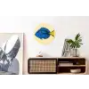 Blauw - Dory - Vis - Staartvin Wandcirkel aluminium klein -kantoor