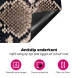 Slangenprint - Python - Bruin Inductie beschermer vinyl 3mm klein -wsfeer4_website