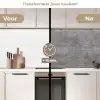 Beton - Patroon - Antiek keuken achterwand 2 middel 871 -voor-na2_NL
