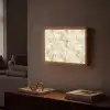 Warm - Gouden - Marmer - Patroon Light Box met batterij (Wandlamp) middel 907 -sfeer1