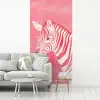 Zebra - Pink - Verf fotobehang vinyl groot -woonkamer