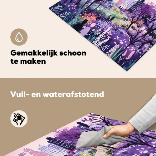 Park - Bomen - Bloemen - Gebouwen Inductie beschemer met haakjes klein -ky-schoon-nl