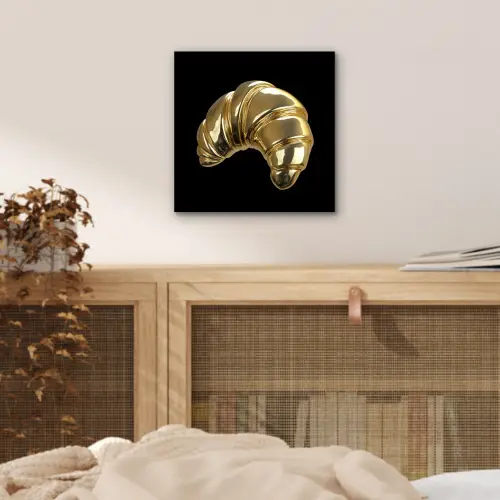 Croissant - Brood - Goud - Zwart aluminium wit klein -sfeer3