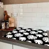 Monstera - Silhouetten - Tropisch - Wit Inductie beschermer vinyl 3mm klein 276 -sfeer3