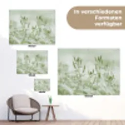Grassen - Minimalistisch - Groen tuinposter los doek klein -Xsfeer9_DE