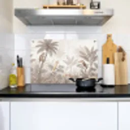 Jungle - Dieren - Palmbomen Inductie beschemer met haakjes klein -sfeer2