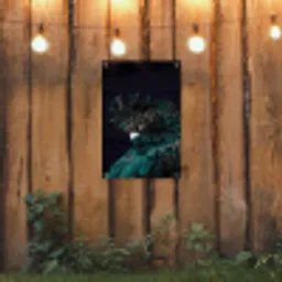 Kaketoe - Vogel - Zwart tuinposter los doek klein -sfeer1