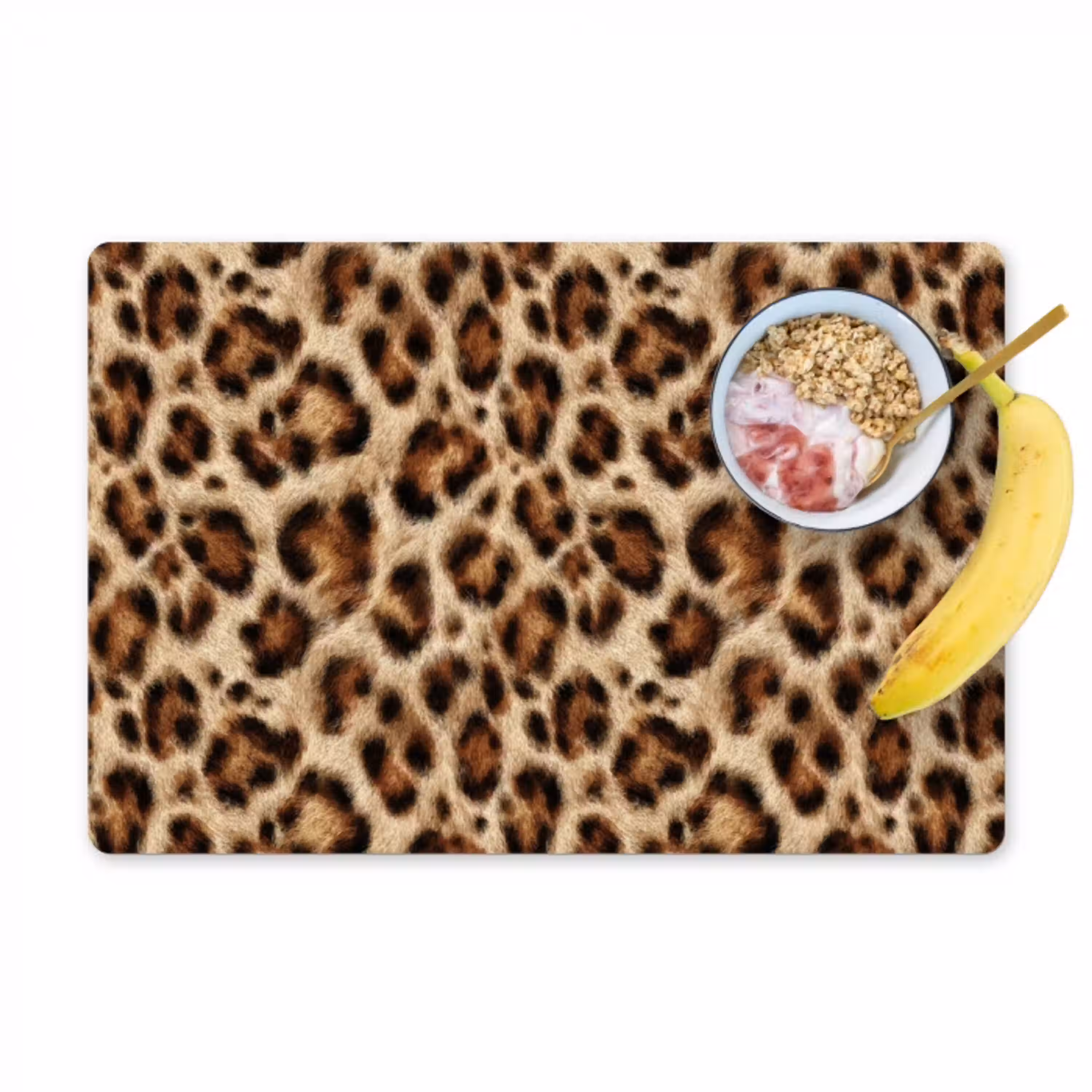 Luipaard - Vacht - Bruin Placemat vinyl groot 368 -zzzproduct_Kitchenyeah-website