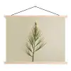 Dennentak - Naaldvormige bladeren - Lichtgroen textielposter latten blank klein -3d