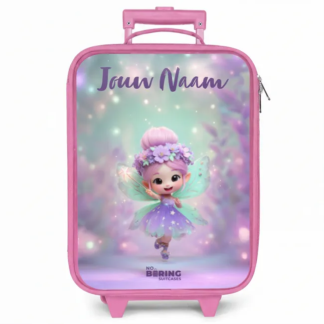 Kinderkoffer roze met naam - Elf - Tover - Magisch