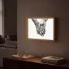 Handen - Zwart wit - Modern - Kunst Light Box met batterij (Wandlamp) middel -sfeer1