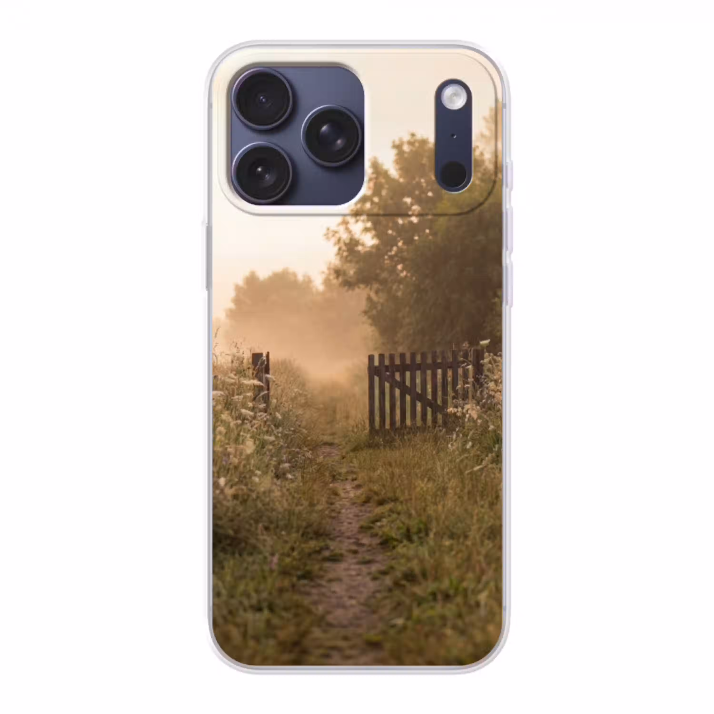 Hek - Natuur - Mist - Veld Telefoonhoesje iPhone 17 Pro Max klein -3d