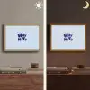 Why not - Blauw - Licht blauw - Quote Light Box met batterij (Wandlamp) middel -sfeer3