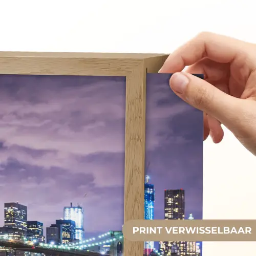 New York - Skyline - Stad - Kleuren Light Box met batterij (Wandlamp) middel -USP_websiteprintNL