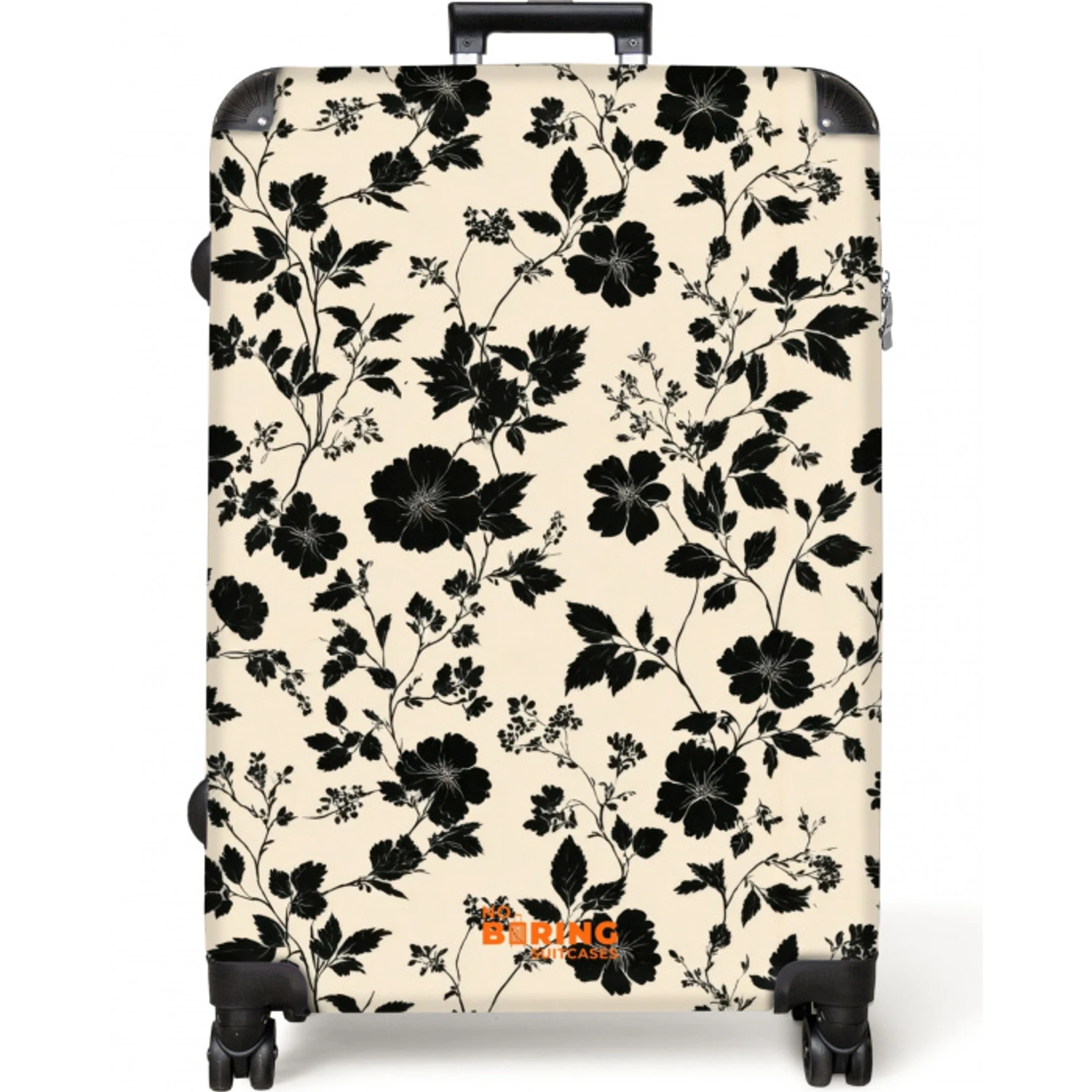 Bloemen - Dessin - Zwart NBS - Large koffer - Volwassenen Unisex groot -zzzzzzzzkaufland2