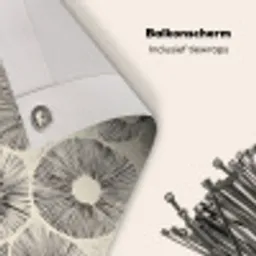 Cirkels - Patroon - Zwart Balkonbeschermer Duitsland klein 596 -closeup_NL