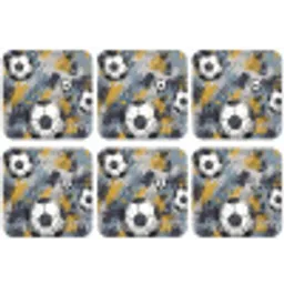Voetbal - Abstract - Sport - Kleurrijk onderzetter kurk middel -zkaufland3dotto