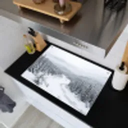 Rivier - Bevroren - Landschap - Winter Inductie beschemer met haakjes klein -sfeer1