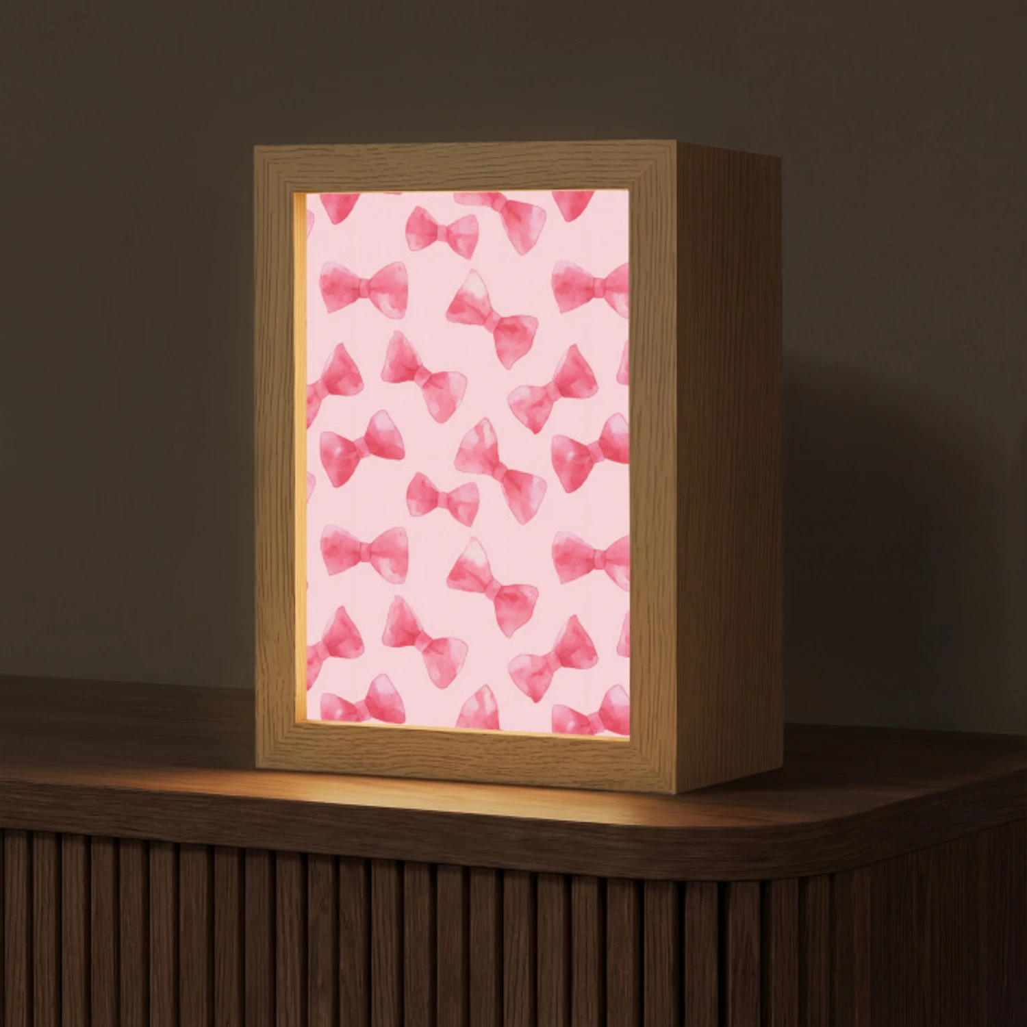 Strikken - Aquarel - Roze Light Box met kabel (Tafellamp) klein 925 -z3d_website