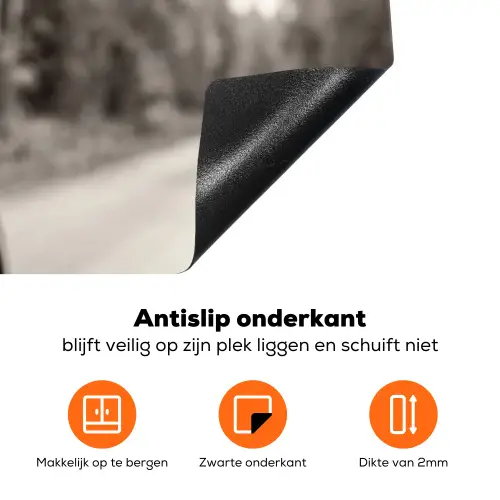 Eland - Auto - Gewei - Zwart - Wit Inductie beschermer vinyl 3mm klein -zzzzzzz-td-onderkant