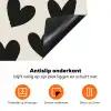 Hartjes - Zwart - Beige Inductie beschermer vinyl 3mm klein -zzzzzzz-td-onderkant