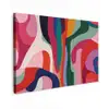 Vormen - Bochten - Kleurrijk - Abstract canvas 2cm klein -z3d