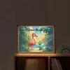 Flamingo - Dinosaurus - Strand - Kleurrijk Light Box met batterij (Wandlamp kind) middel -sfeer1_kind