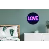 Neon - Love - Valentijn Wandcirkel aluminium klein -slaapkamer