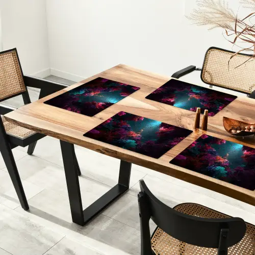 Standbeeld - Zeebodem - Koraal - Kleurrijk Placemat vinyl groot -zzsfeer4_Kitchenyeah-website