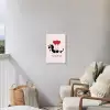 Hond - Teckel - Valentijn - Love Tuinposter op houten frame 2 cm dik klein -sfeer1