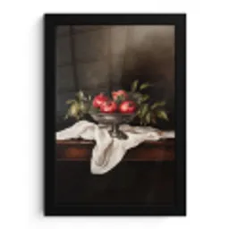 Granaatappels - Klassiek - Vintage fotolijst zwart zonder passe partout klein -3d
