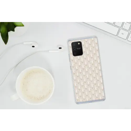 Vintage - Waaier -Crème Telefoonhoesje Samsung Galaxy S10 Lite klein 364 -oordopS10Lite