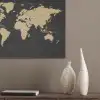 Wereldkaart - Beige - Zwart PET vilt klein -sfeer6_closeup