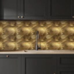 Palm - Waaier - Goud keuken achterwand 2 middel 871 -sfeer1