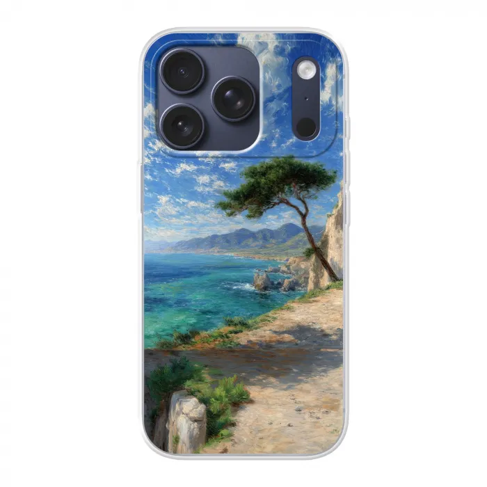 Rotsen - Kustlijn - Boom - Bergen Telefoonhoesje iPhone 17 Pro klein -3d