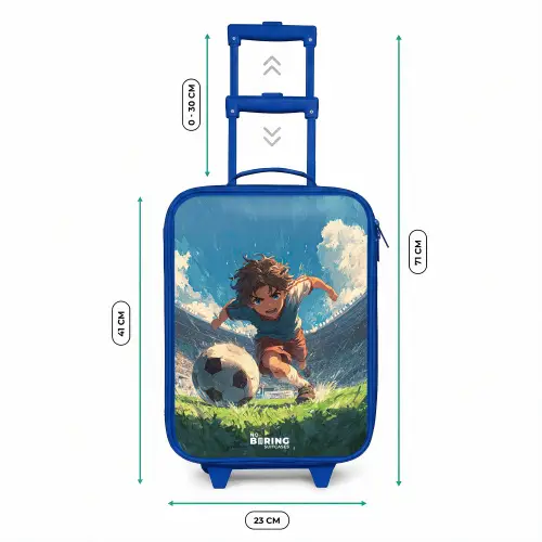 Stadion - Voetbal - Jongen Kinderkoffer - Blauw klein -productfoto_formaten