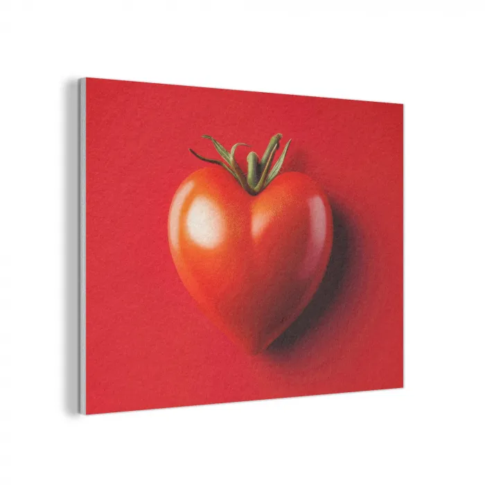 Tomaat - Rood - Hart PET vilt klein -3d
