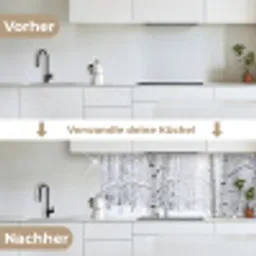 Berkenbomen - Sneeuw - Winter - Bos - Wit keuken achterwand 2 middel -voor-na_DE