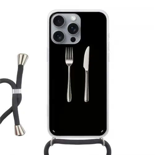 Bestek - Klassiek - Elegant Hoesje iPhone 16 Pro Max met koord klein -3d