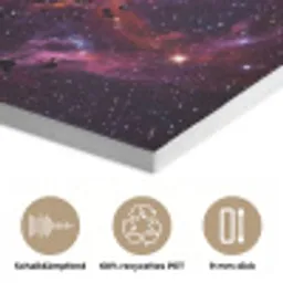 Space - Stars - Abstract - Colorful PET vilt klein -closeup_DE