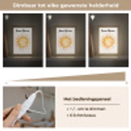Zon - Watercolor - Geel Light Box met kabel (Kinderlampje) klein -USP_dimbaarNL
