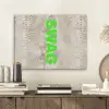 Slangenprint - SWAG - Neon - Groen PET vilt klein -sfeer1