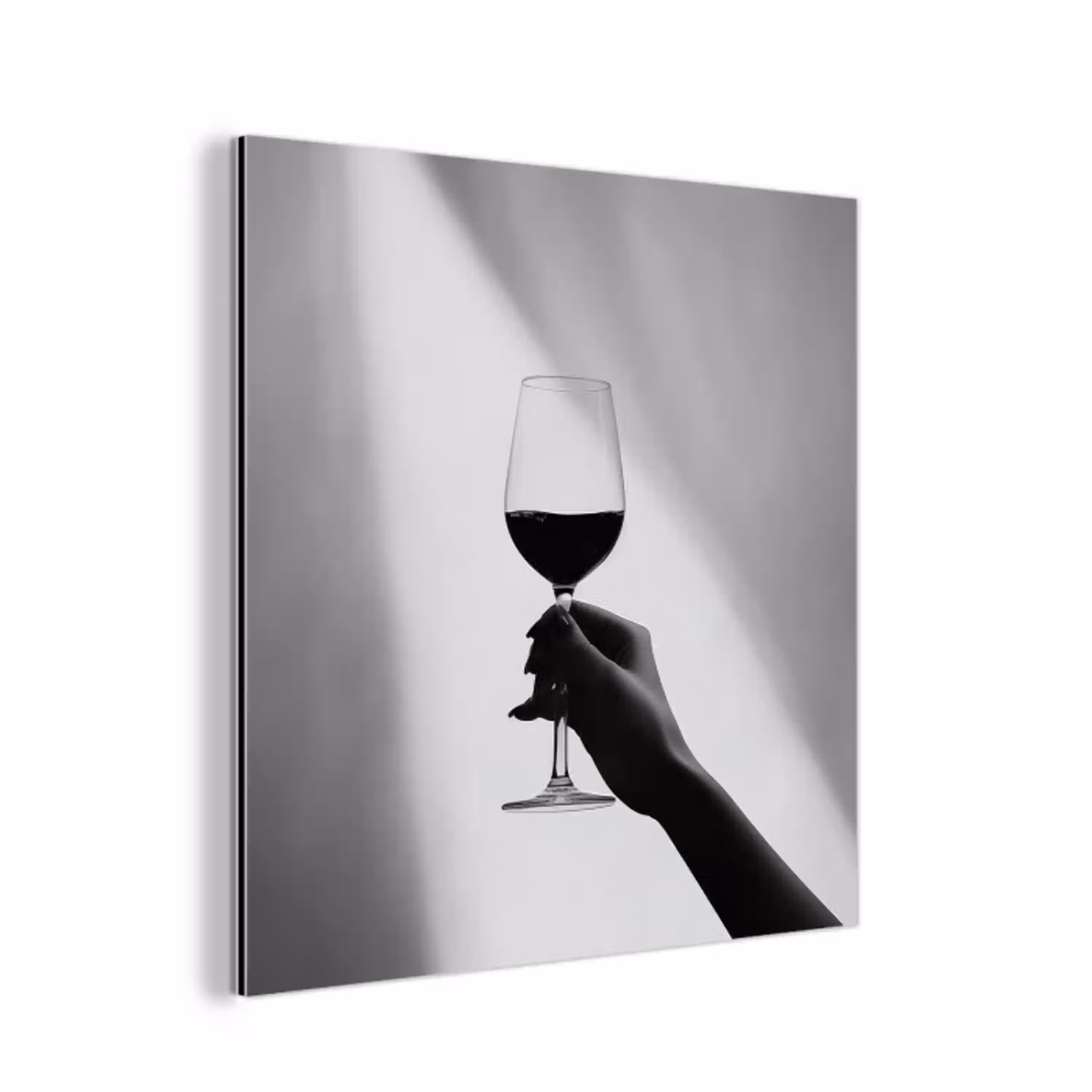 Lichtinval - Wijn - Rood - Glas aluminium wit klein -3d